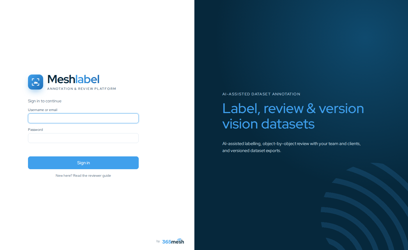 Sign-in page