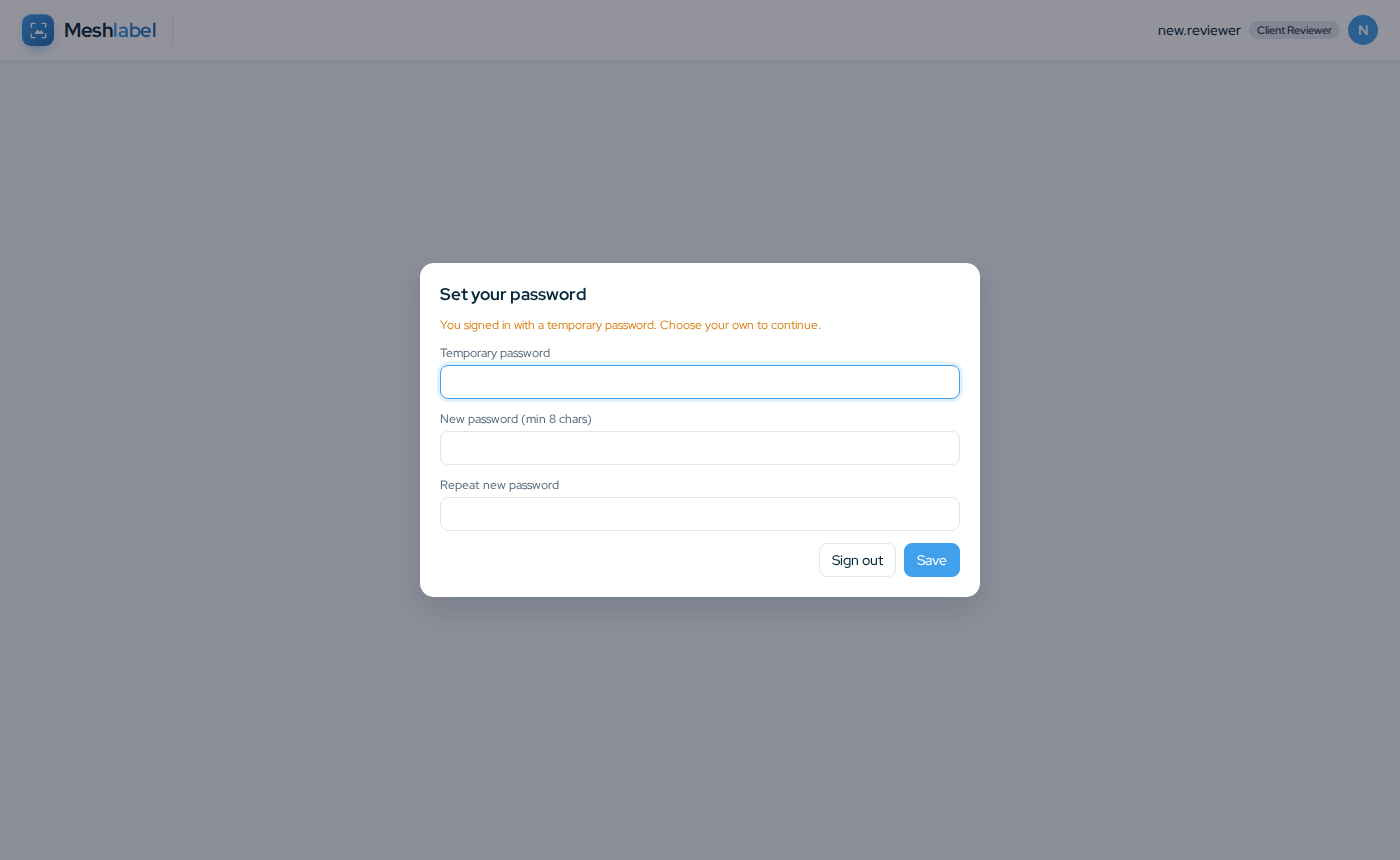 Set your password